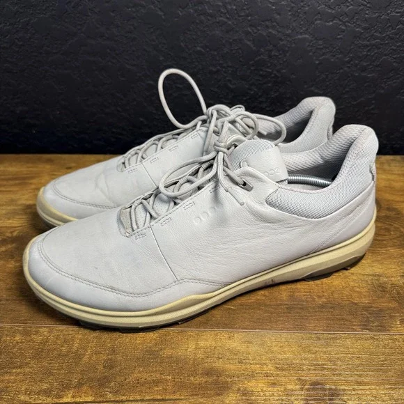 Ecco Biom Hybrid Golf Shoes Mens Size‎ 13-13.5 Gray Leather Spikeless Comfort